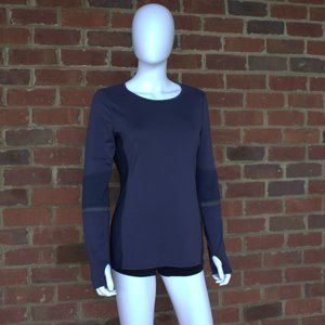 GapFit | Navy Long Sleeve Shirt | Thumb Holes | Slate Style 141345 | Size M